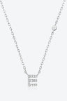 A To F Zircon 925 Sterling Silver Necklace - Kings Crown Jewel Boutique