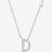 A To F Zircon 925 Sterling Silver Necklace - Kings Crown Jewel Boutique