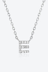 A To F Zircon 925 Sterling Silver Necklace - Kings Crown Jewel Boutique