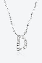 A To F Zircon 925 Sterling Silver Necklace - Kings Crown Jewel Boutique