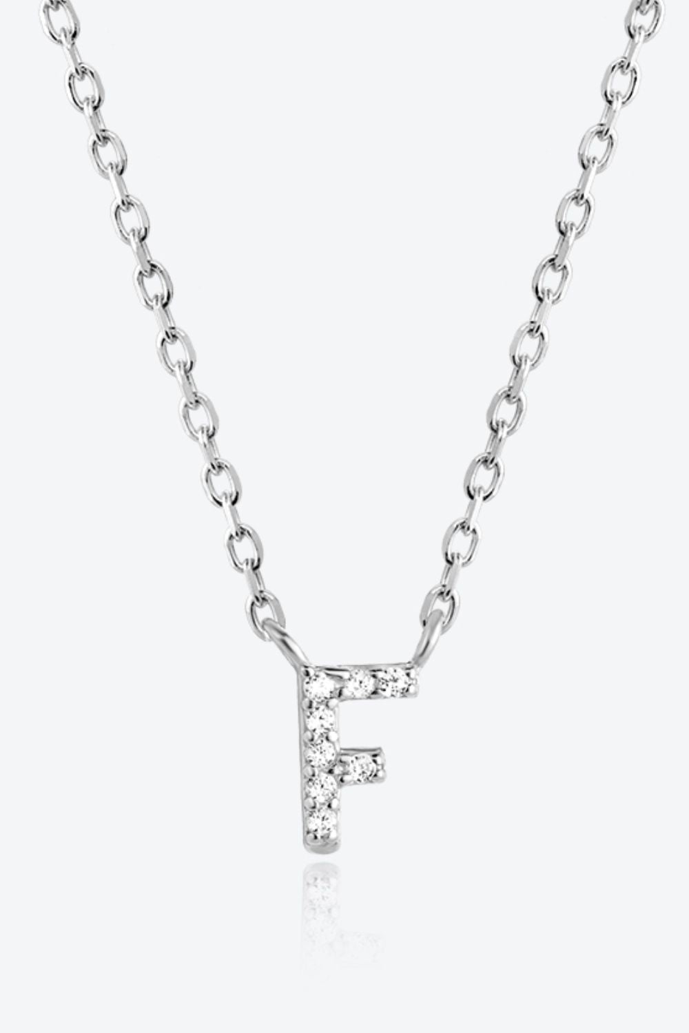 A To F Zircon 925 Sterling Silver Necklace - Kings Crown Jewel Boutique