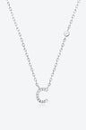 A To F Zircon 925 Sterling Silver Necklace - Kings Crown Jewel Boutique