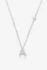 A To F Zircon 925 Sterling Silver Necklace - Kings Crown Jewel Boutique