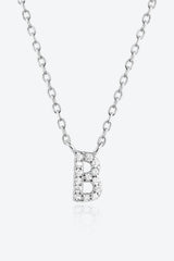 A To F Zircon 925 Sterling Silver Necklace - Kings Crown Jewel Boutique