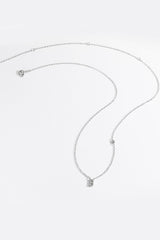 A To F Zircon 925 Sterling Silver Necklace - Kings Crown Jewel Boutique