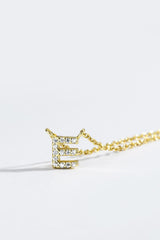 A To F Zircon 925 Sterling Silver Necklace - Kings Crown Jewel Boutique