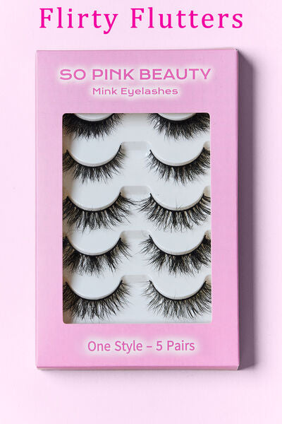 SO PINK BEAUTY Mink Eyelashes 5 Pairs king-general-store-5710.myshopify.com