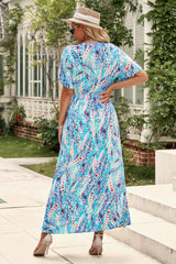 Multicolored V-Neck Maxi Dress king-general-store-5710.myshopify.com