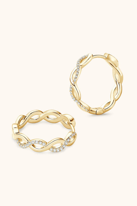 Moissanite Crisscross Hoop Earrings king-general-store-5710.myshopify.com