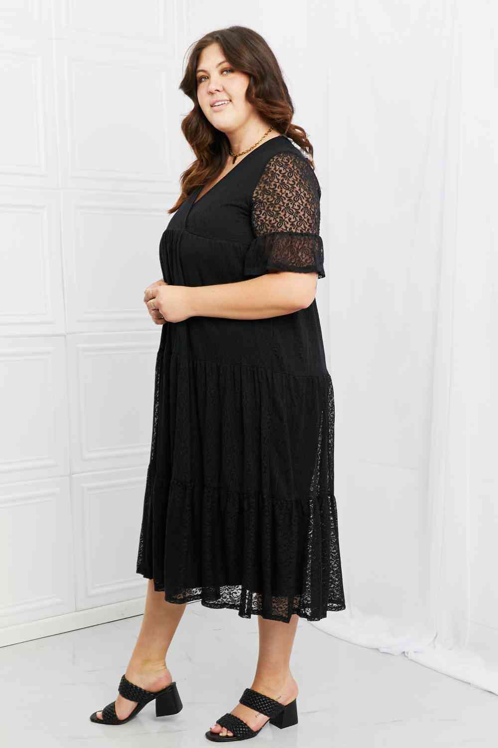 P & Rose Lovely Lace Full Size Tiered Dress king-general-store-5710.myshopify.com