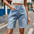 Distressed Buttoned Denim Shorts with Pockets king-general-store-5710.myshopify.com