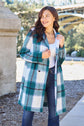 Double Take Full Size Plaid Button Up Lapel Collar Coat king-general-store-5710.myshopify.com