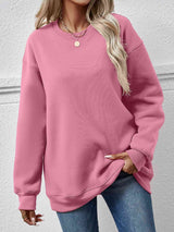Round Neck Long Sleeve Sweatshirt king-general-store-5710.myshopify.com