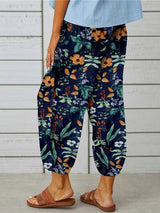 Printed Tied Cropped Pants king-general-store-5710.myshopify.com