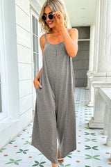 Round Neck Pocketed Sleeveless Jumpsuit king-general-store-5710.myshopify.com