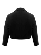 Plus Size Buttoned Lapel Collar Long Sleeve Blazer king-general-store-5710.myshopify.com