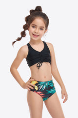 Printed Drawstring Ruched Two-Piece Swim Set king-general-store-5710.myshopify.com