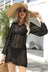 Openwork Scalloped Trim Long Sleeve Cover-Up Dress king-general-store-5710.myshopify.com