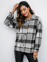 Plaid Button-Down Jacket king-general-store-5710.myshopify.com