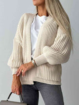 Open Front Dropped Shoulder Cardigan king-general-store-5710.myshopify.com