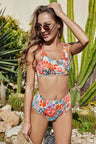 Floral Crisscross Tie Back Bikini Set king-general-store-5710.myshopify.com