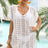Openwork Plunge Dolman Sleeve Cover-Up Dress king-general-store-5710.myshopify.com