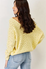 HYFVE V-Neck Patterned Long Sleeve Sweater king-general-store-5710.myshopify.com