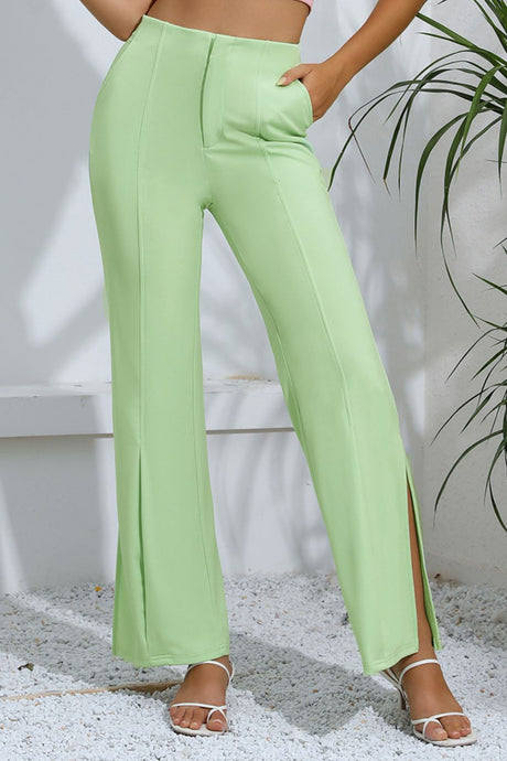 Slit High-Rise Flare Pants king-general-store-5710.myshopify.com