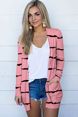 Printed Long Sleeve Cardigan king-general-store-5710.myshopify.com