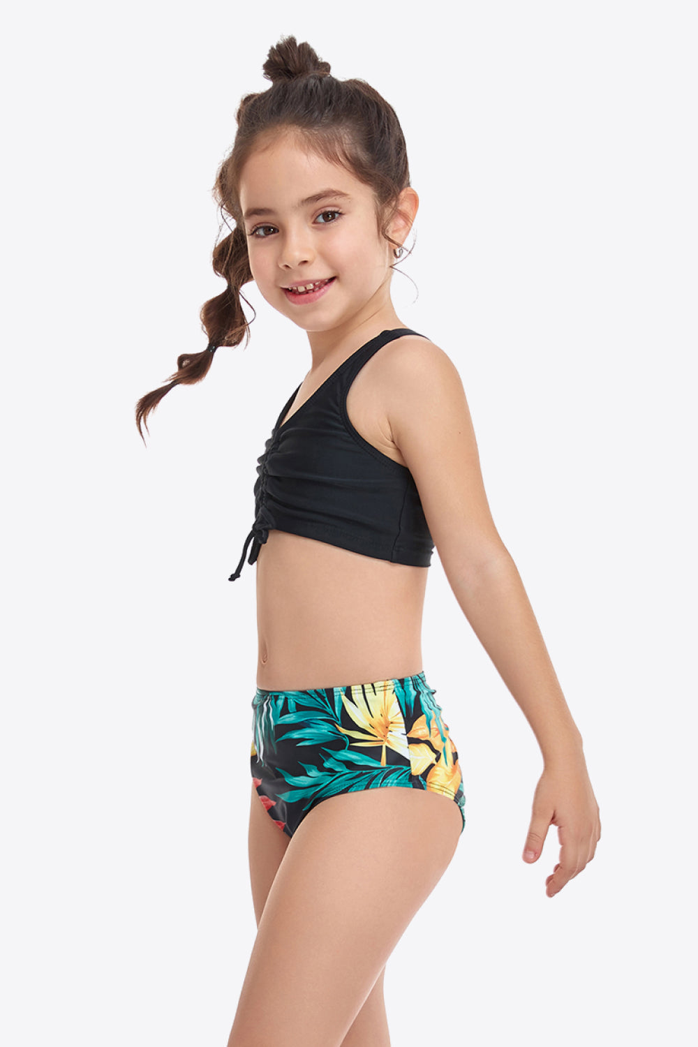 Printed Drawstring Ruched Two-Piece Swim Set king-general-store-5710.myshopify.com