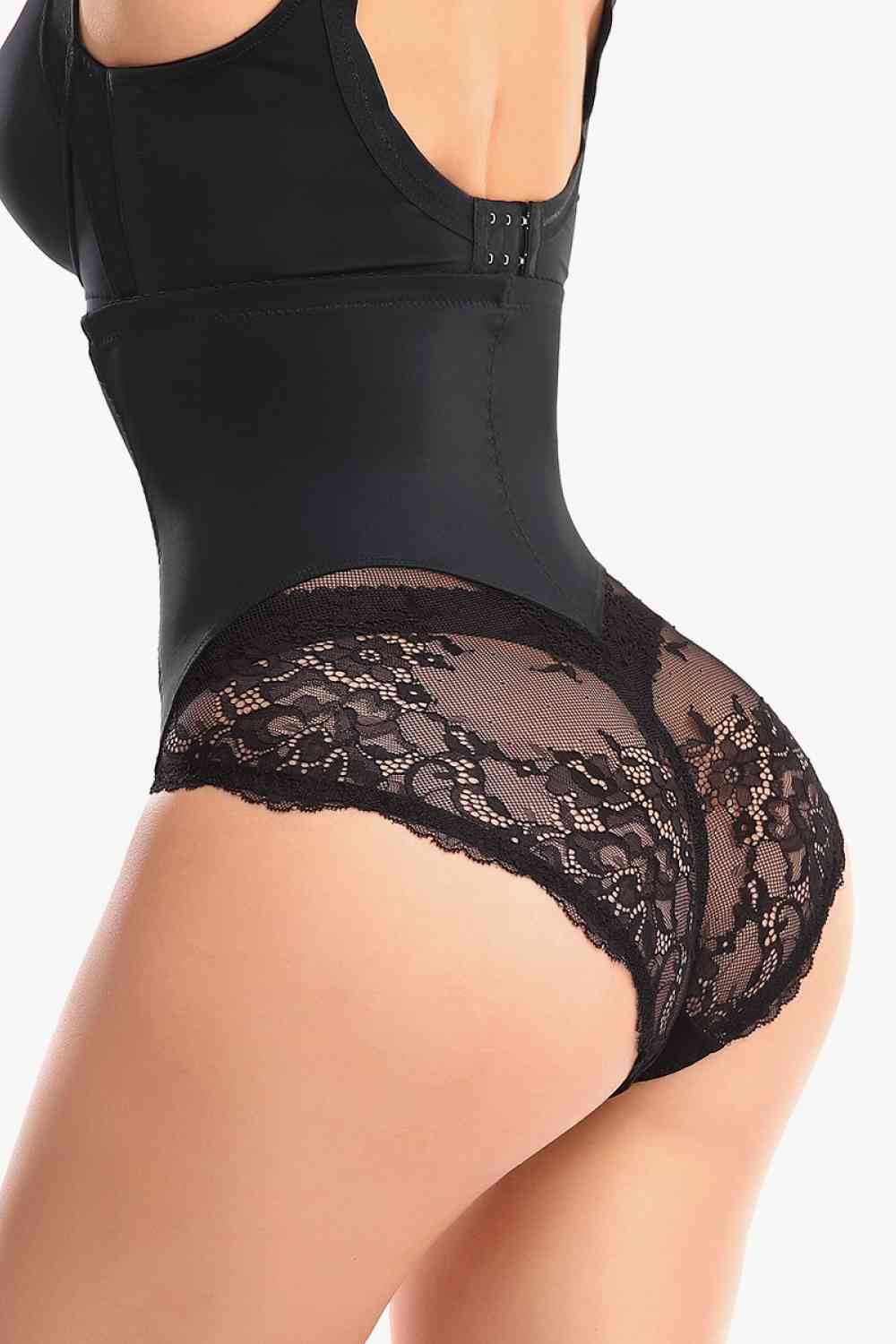 Full Size Spliced Lace Pull-On Shaping Shorts king-general-store-5710.myshopify.com