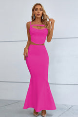 Cutout Seam Detail Cami and Fishtail Skirt Set king-general-store-5710.myshopify.com