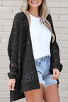 Openwork Open Front Long Sleeve Cardigan king-general-store-5710.myshopify.com