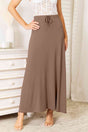 Double Take Full Size Soft Rayon Drawstring Waist Maxi Skirt Rayon king-general-store-5710.myshopify.com