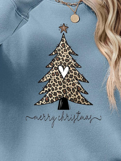 Christmas Tree Graphic Long Sleeve Sweatshirt king-general-store-5710.myshopify.com