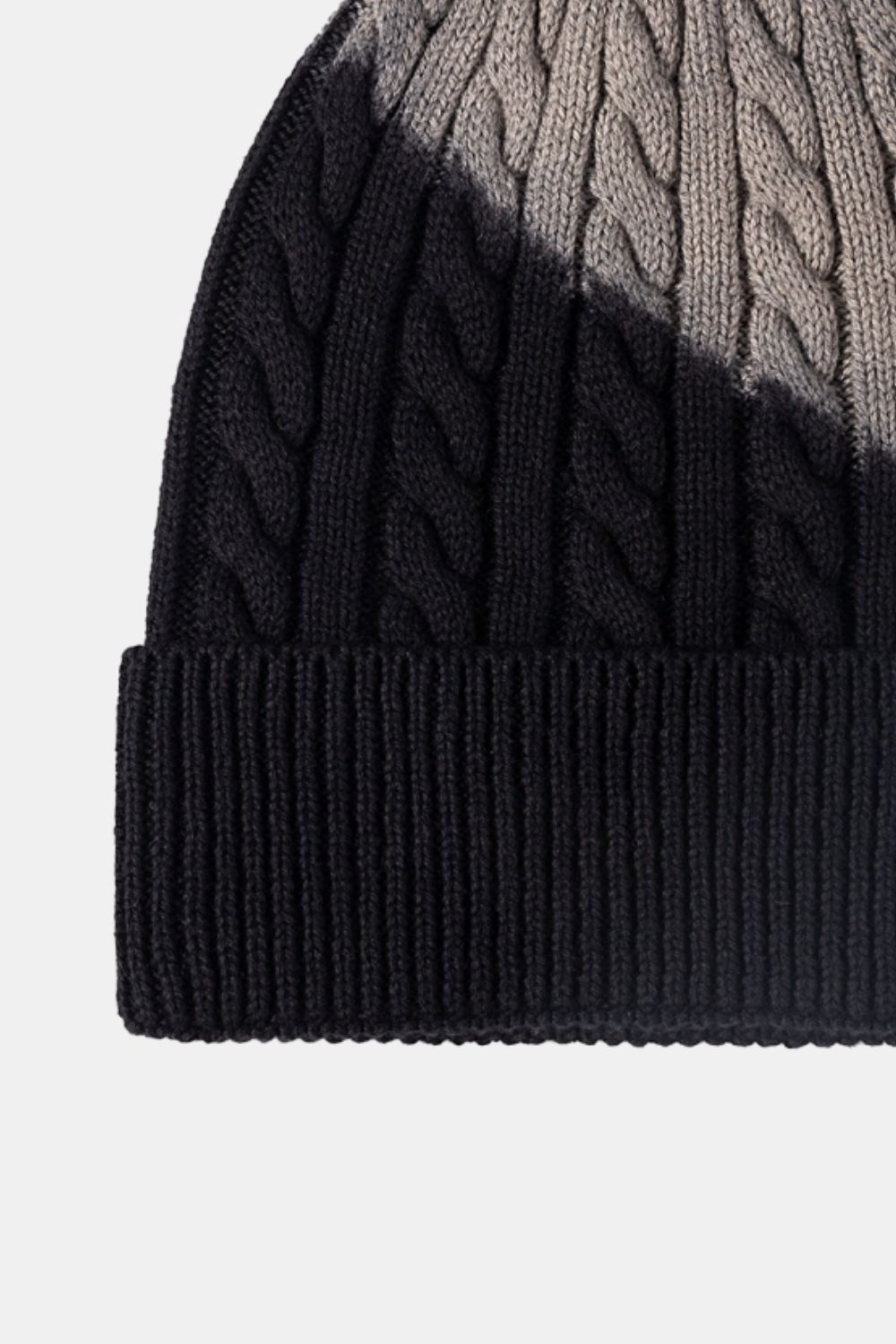 Contrast Tie-Dye Cable-Knit Cuffed Beanie king-general-store-5710.myshopify.com