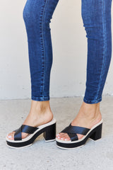 Weeboo Cherish The Moments Contrast Platform Sandals in Black king-general-store-5710.myshopify.com