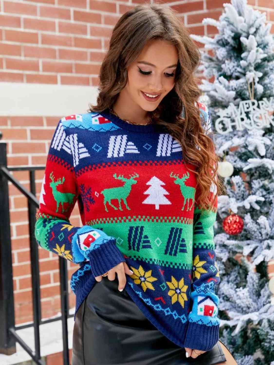 Christmas Round Neck Sweater king-general-store-5710.myshopify.com