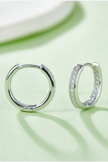 Moissanite 925 Sterling Silver Huggie Earrings king-general-store-5710.myshopify.com