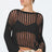 Openwork Boat Neck Long Sleeve Cover Up king-general-store-5710.myshopify.com