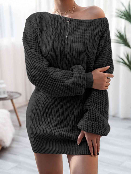 Rib-Knit Mini Sweater Dress king-general-store-5710.myshopify.com