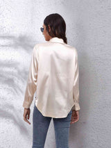 Collared Neck Buttoned Long Sleeve Shirt king-general-store-5710.myshopify.com