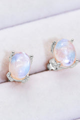 Natural Moonstone 4-Prong Stud Earrings king-general-store-5710.myshopify.com