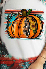 Pumpkin Graphic Round Neck Short Sleeve Tee king-general-store-5710.myshopify.com