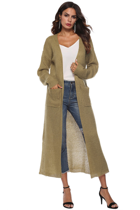 Long Sleeve Open Front Buttoned Cardigan king-general-store-5710.myshopify.com