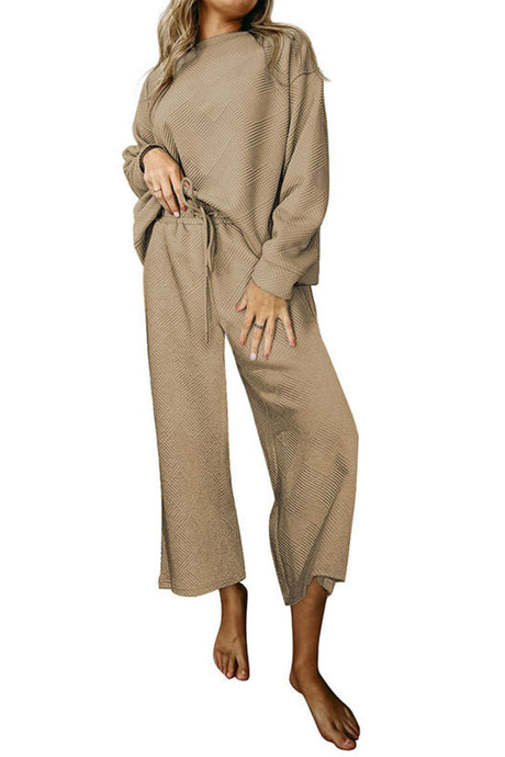 Dropped Shoulder Top and Pants Set king-general-store-5710.myshopify.com