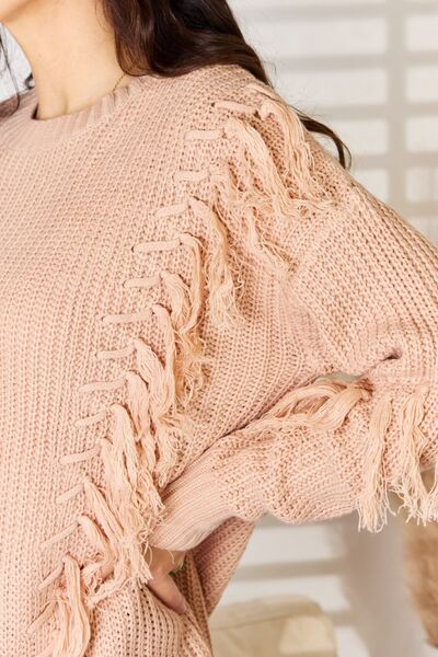 And The Why Tassel Detail Long Sleeve Sweater king-general-store-5710.myshopify.com