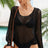 Openwork Scoop Neck Long Sleeve Cover-Up king-general-store-5710.myshopify.com