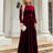 Tie Front Round Neck Long Sleeve Maxi Dress king-general-store-5710.myshopify.com