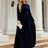 Tie Front Round Neck Long Sleeve Maxi Dress king-general-store-5710.myshopify.com